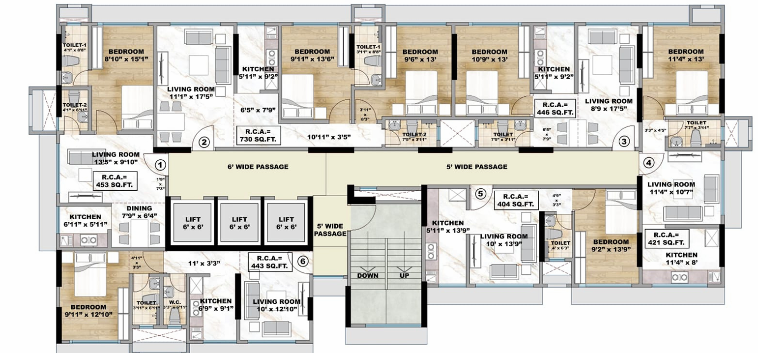 Full floor plan — all configurations